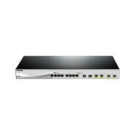 D-Link Web Smart DXS-1210-12TC - Switch - gestito - 8 x 10GBase-T + 2 x 10 Gigabit SFP+ + 2 x SFP+ 10 Gigabit combo - desktop, montabile su rack